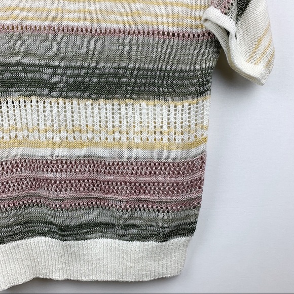 Olive + Oak NWT Striped Crocheted Lightweight Top - Picture 7 of 7